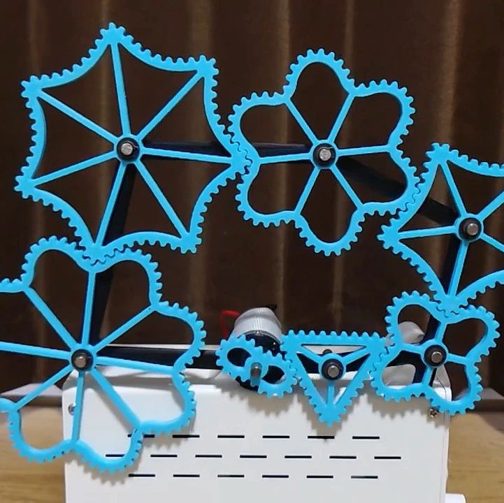 【3D打印】异形齿轮系传动机构3D打印图纸 STL格式