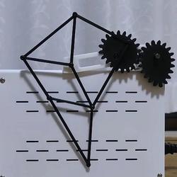 【3D打印】椭圆齿轮传动版Theo Jansen“仿生巨兽”机构3D打印图纸 STL格式