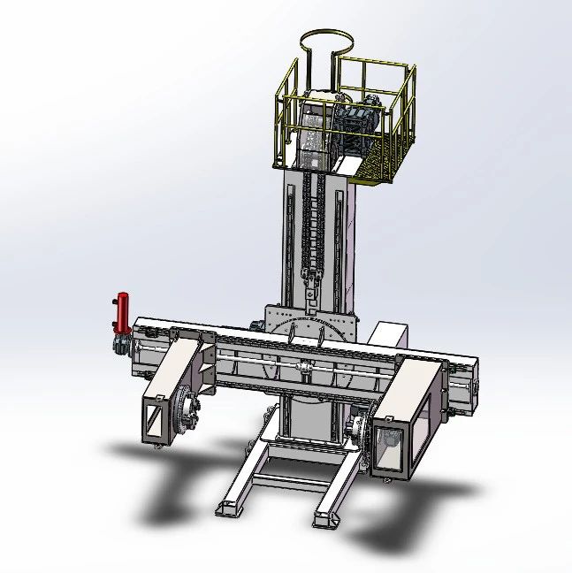 【工程机械】立式焊接翻转变位机3D模型图纸 Solidworks设计 附STEP
