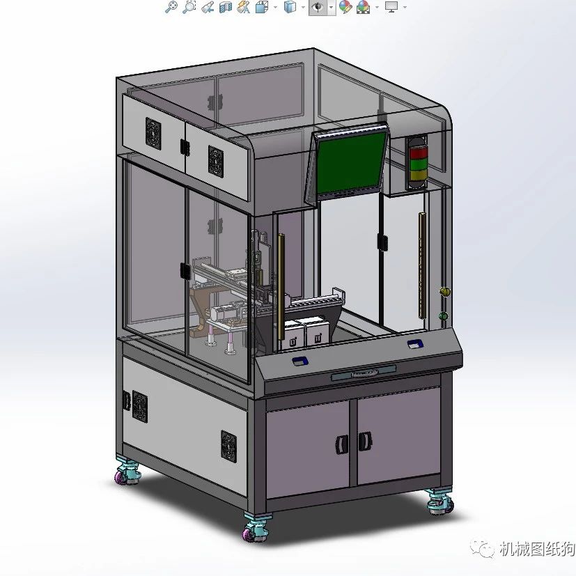 【非标数模】单机版锁螺丝机3D数模图纸 Solidworks设计 附x_t