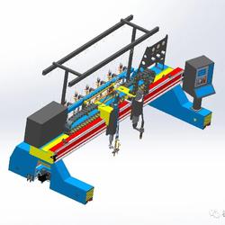 【工程机械】数控等离子切割机3D数模图纸 Solidworks设计