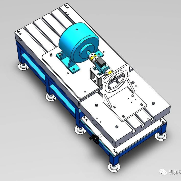 【工程机械】实验室的电机综合测试台电机扭矩测试平台3D数模图纸 Solidworks设计