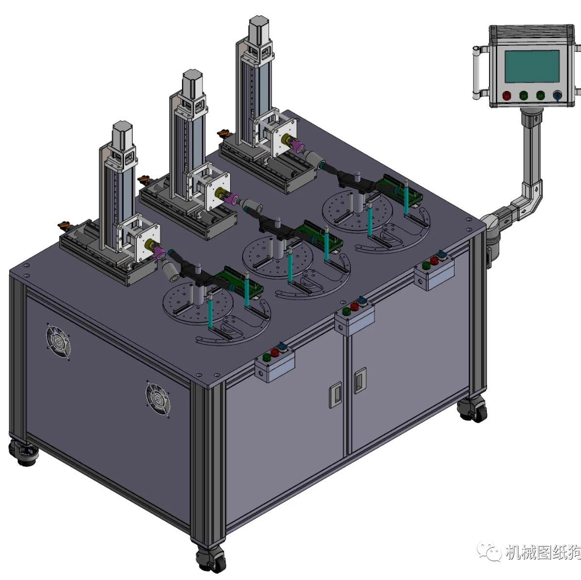 【工程机械】汽车组合开关试验台3D数模图纸 Solidworks设计 附STEP