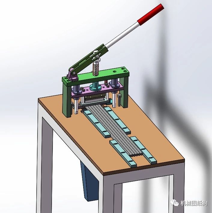 【工程机械】手动裁切机3D数模图纸 Solidworks设计