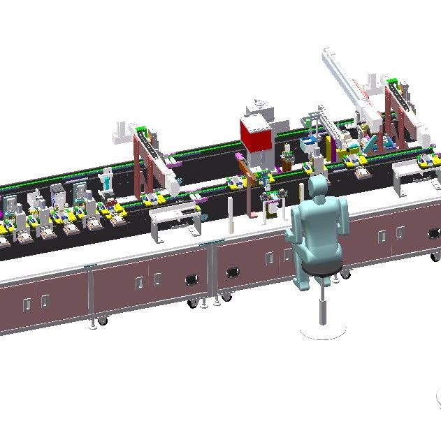 【非标数模】一种电池极耳弯折焊接联合机3D数模图纸 Solidworks设计 附STEP