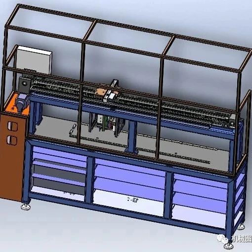 【非标数模】2米自动打孔机3D数模图纸 Solidworks设计
