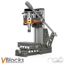 【工程机械】VBlocks迷你钻床结构3D图纸 iges step格式