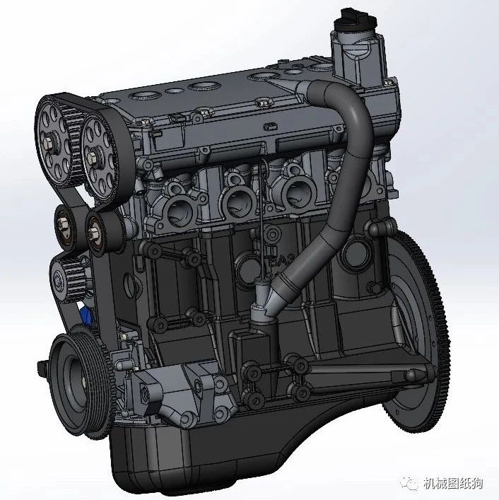 【发动机电机】VAZ 2112 1.5L发动机3D数模图纸 Solidworks设计