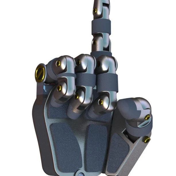 【机器人】Metal Hand机械手掌简易模型3D图纸 Solidworks设计