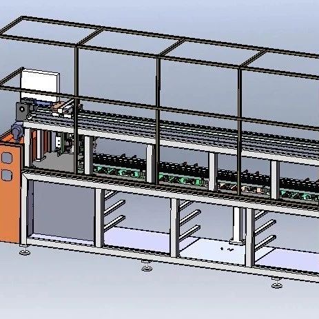 【非标数模】4米长汽车密封条打孔机3D数模图纸 Solidworks设计
