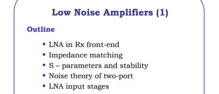 PPT：低噪声放大器 （1）