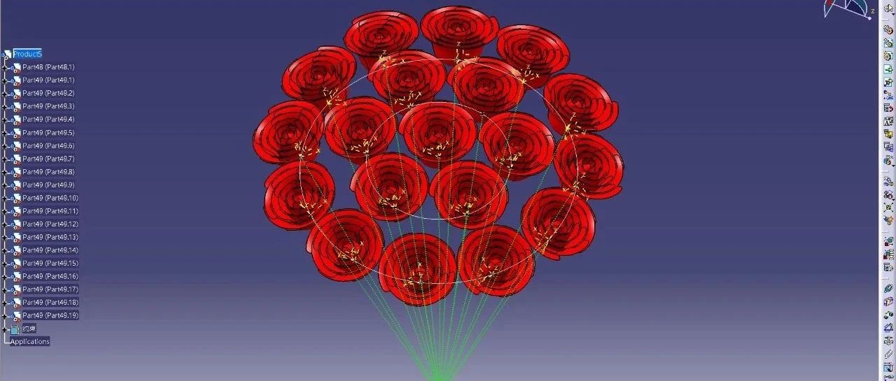 [CATIA插件共享][数据共享]如何在CATIA中优雅的画一捧玫瑰花？情人节快乐！！