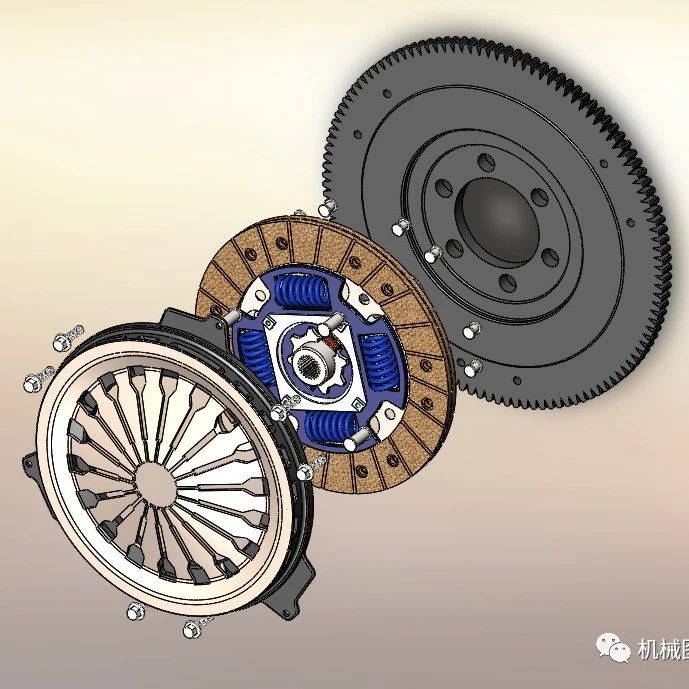【工程机械】clutch-71离合器结构3D图纸 Solidworks设计