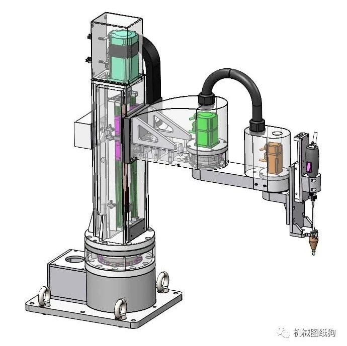 【机器人】Scara-01工业机械臂3D数模图纸 Solidworks设计