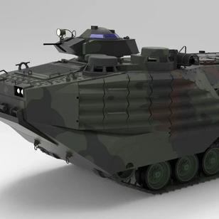 【武器模型】AAVP7A1两栖装甲工程车3D数模图纸 Solidworks设计 附STEP格式