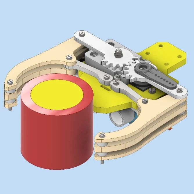 【机器人】简易超声波传感器机器人夹具3D数模图纸 IGS STP格式