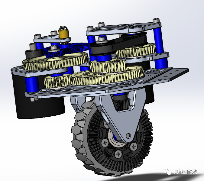 【工程机械】spartan Swerve V1转向结构3d图纸 Solidworks设计 理论 通用 仿真秀干货文章