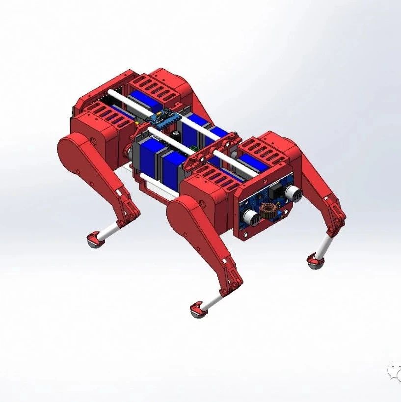 【机器人】TomatoDog玩具四足机器狗结构3D图纸 Solidworks设计