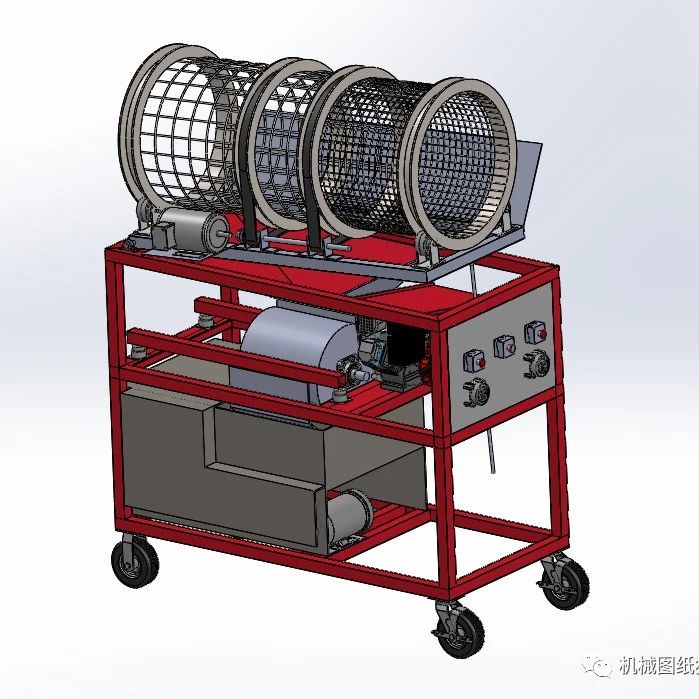 【工程机械】NGSCA岩石分类粉碎机3D数模图纸 Solidworks设计