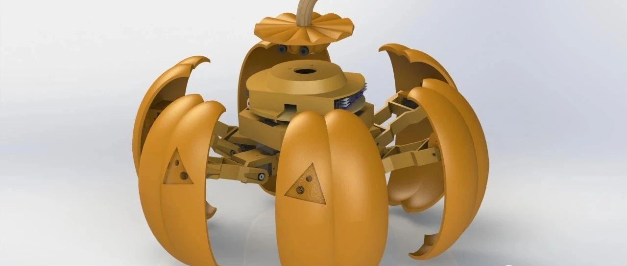 【机器人】Pumpkin Hexapod南瓜六轴机器人3D数模图纸 Solidworks设计