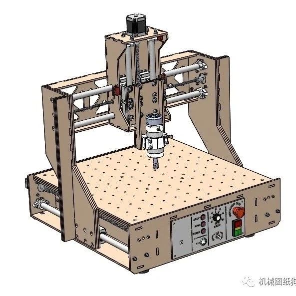 【工程机械】Router CNC Arduino电脑数控雕刻机结构3D图纸