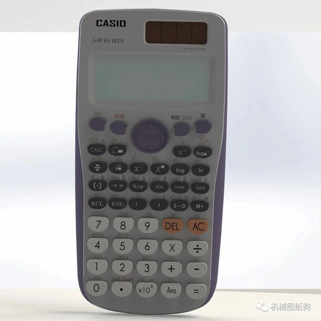 【工程机械】CASIO fx-991ES PLUS科学计算器3D数模图纸 Solidworks设计