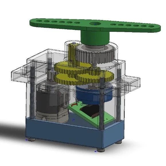 【发动机电机】Servo Motor伺服电机直流电机3D数模图纸 Solidworks设计