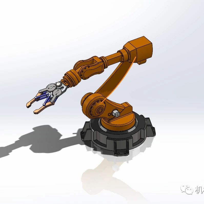 【机器人】Arm Robot 4DOR简易四轴机械臂3D图纸 Solidworks设计