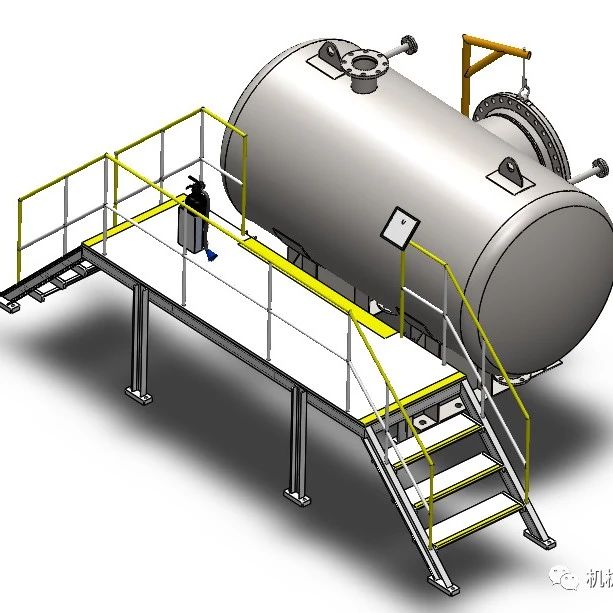 【工程机械】Industrial tank工业储罐3D数模图纸 Solidworks设计 