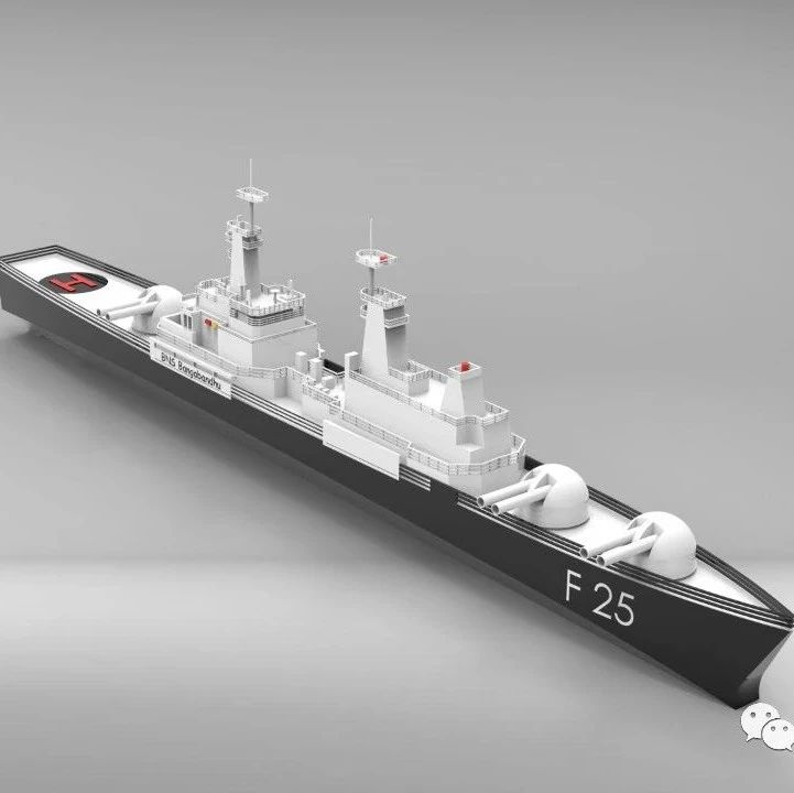 【海洋船舶】bns班加班德湖级护卫舰简易模型3D图纸 Solidworks设计 附STEP