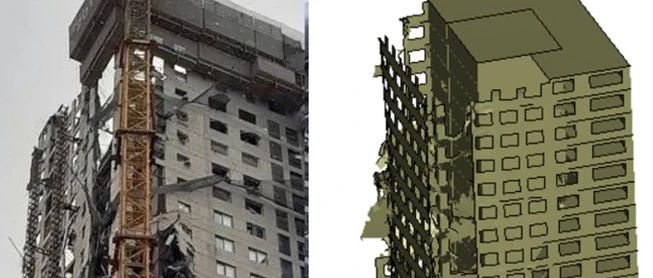 韩国光州连续倒塌高层建筑有限元模拟分析