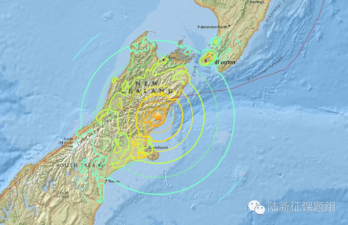2016-11-13新西兰8.0级地震的一些资料