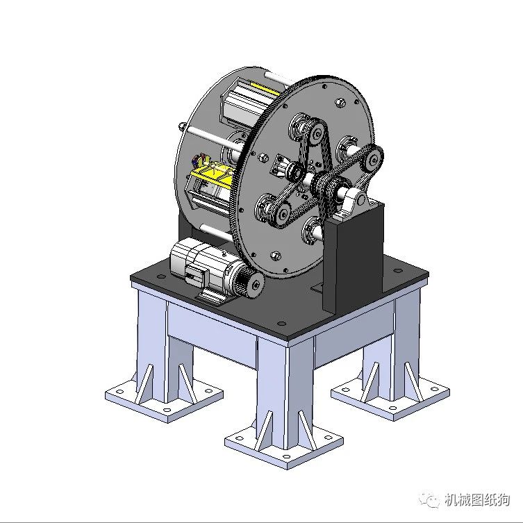 【工程机械】圆棒研磨机3D数模图纸 Solidworks设计 附STEP IGS
