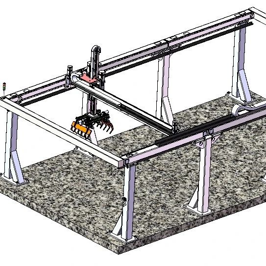 【工程机械】龙门式搬运机器人3D数模图纸 Solidworks设计 附IGS