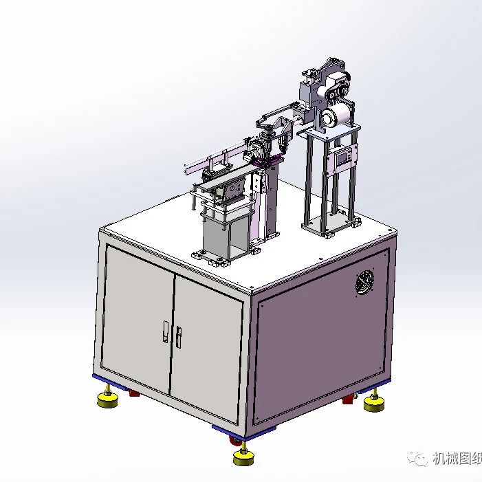 【非标数模】自动打铆钉系统机3D数模图纸 Solidworks设计 附IGS
