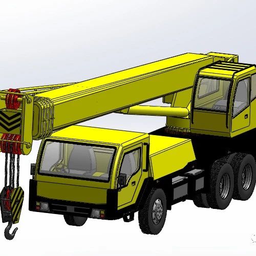 【工程机械】hydraulic-truck卡车吊车简易模型3D图纸 Solidworks设计
