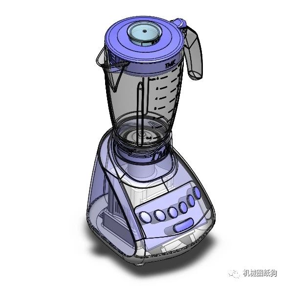 【工程机械】Blender Machine家用搅拌机3D数模图纸 Solidworks设计