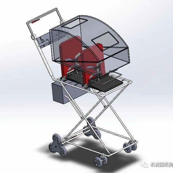 【其他车型】Baby Stroller婴儿推车3D数模图纸 Solidworks设计