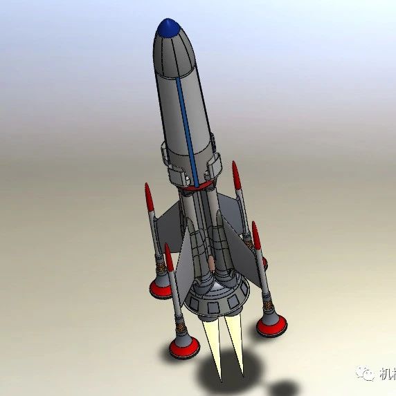 【飞行模型】Rocket-159火箭简易模型3D图纸 Solidworks设计