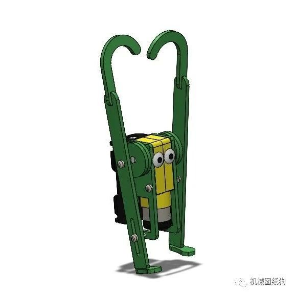 【精巧机构】Basic Rope Robot双足行走小玩具3D数模图纸 Solidworks设计