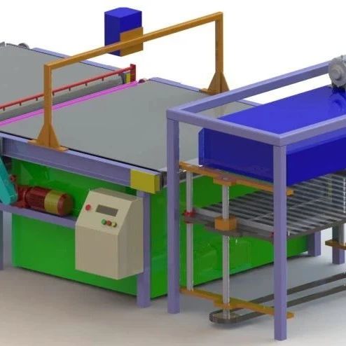 【非标数模】带视觉系统的送纸机3D数模图纸 step格式