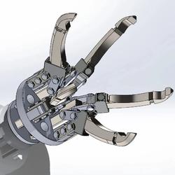 【工程机械】Five claws机械爪结构3D图纸 Solidworks设计