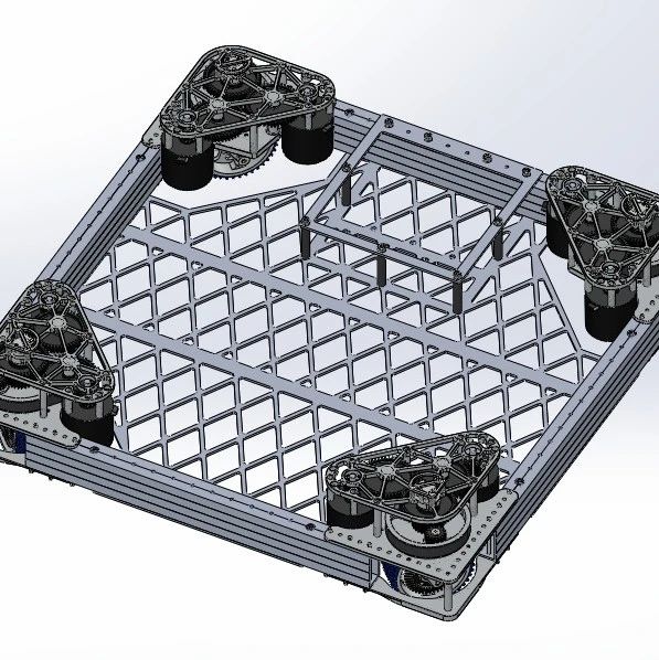 【机器人】OTR Swerve比赛机器人车底盘结构3D图纸 Solidworks设计