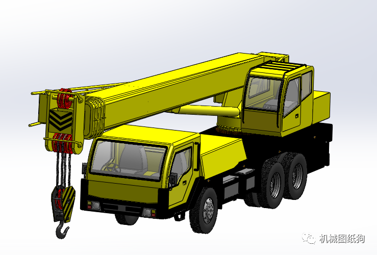 【工程机械】hydraulic Truck卡车吊车简易模型3d图纸 Solidworks设计 理论 通用 仿真秀干货文章