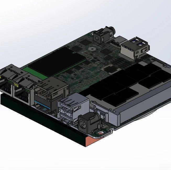 【工程机械】NUC-1165电脑主板3D数模图纸 Solidworks设计 附STEP