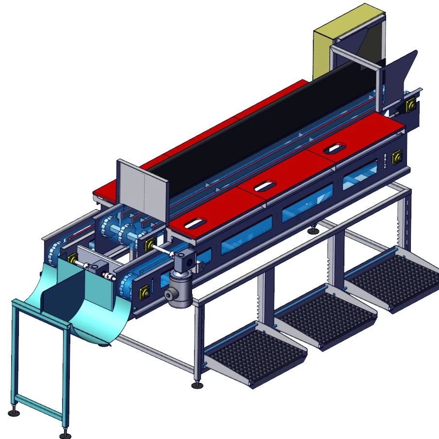 【工程机械】6工位输送机3D数模图纸 Solidworks设计