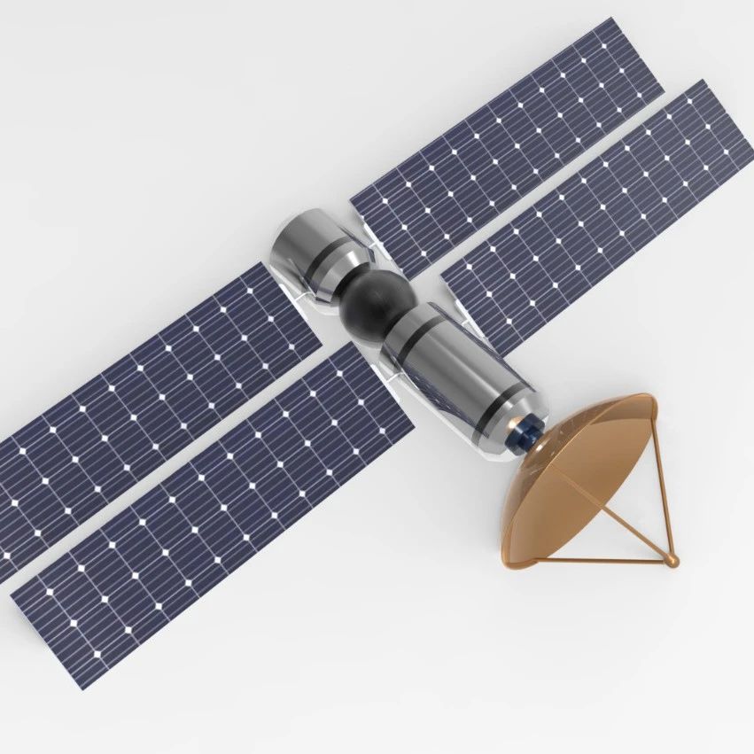 【飞行模型】Satellite简易卫星模型3D图纸 Solidworks设计