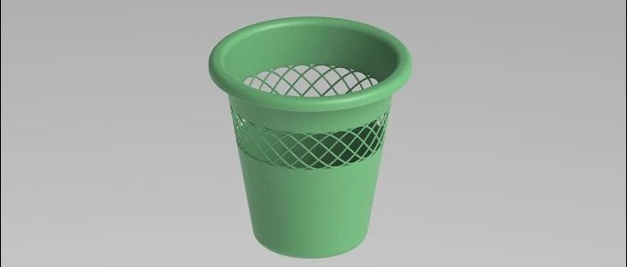 SolidWorks绘制一个垃圾桶，这种垃圾桶实用吗？