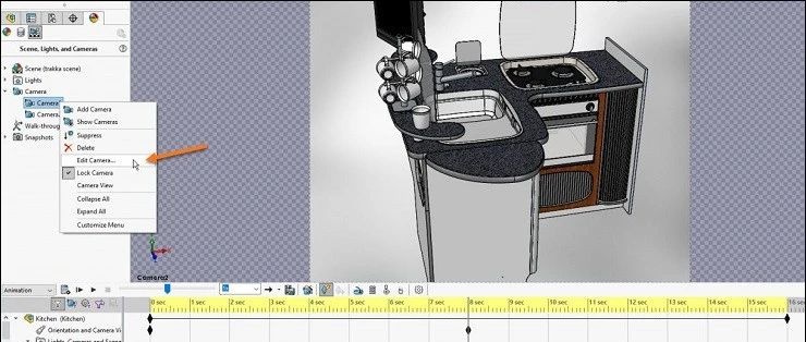 SolidWorks动画教程（15）：切换动画相机