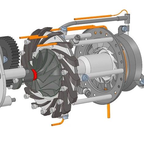 SolidWorks涡轮螺旋桨发动机模型